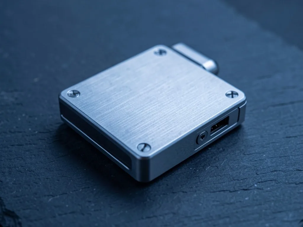Hardware wallet on dark surface